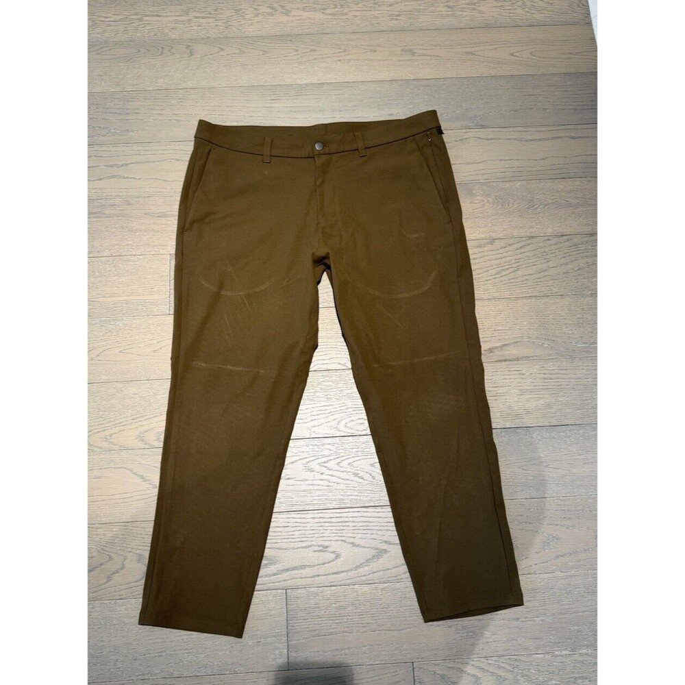 Lululemon Commission Slim Warpstreme Pants Men's 38x27 Brown M5A90S